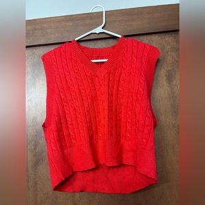Size Large Sweater Vest (red)